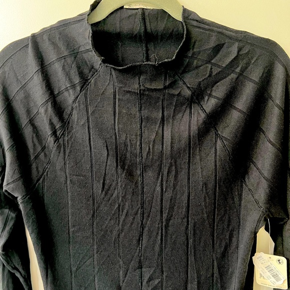 NWT Free People Black Long Sleeve Top One Size GORGEOUS! - Picture 6 of 7